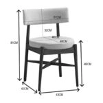 Τραπεζαρία Eleganza-Raudi  σετ 7τεμ mdf σε καρυδί-εκρού απόχρωση 180x99x75.8εκ