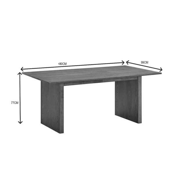 Τραπεζαρία Eleganza-Raudi  σετ 7τεμ mdf σε καρυδί-εκρού απόχρωση 180x99x75.8εκ