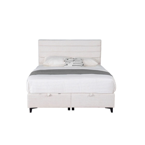 UTOPIA ΚΡΕΒΑΤΙ ΜΕ ΑΠΟΘΗΚ. ΧΩΡΟ ΚΑΙ ΣΤΡΩΜΑ WHITE SMOOTH 06-900 207x160x115