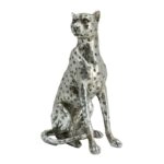 Artekko Animal Διακοσμητικό τζάγκουαρ μεταλλικό silver