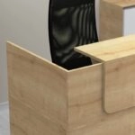 Γραφείο reception Lemmon Megapap χρώμα φυσικό οξιάς 120x70x110εκ.