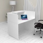 Γραφείο reception Lemmon Megapap χρώμα λευκό 120x70x110εκ.