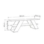 Έπιπλο τηλεόρασης Farfalla Megapap χρώμα sandstone 120x33,5x40εκ.