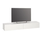 Έπιπλο τηλεόρασης επιτοίχιο Espanse Megapap χρώμα λευκό 241,8x31,7x30εκ.