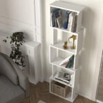 Βιβλιοθήκη Alvina Megapap χρώμα λευκό 45x19,6x158,8εκ.