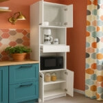 Ντουλάπι κουζίνας - μπάνιου Alvento Megapap χρώμα λευκό 60x42x180εκ.