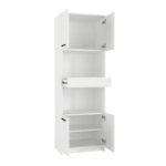 Ντουλάπι κουζίνας - μπάνιου Alvento Megapap χρώμα λευκό 60x42x180εκ.