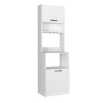 Έπιπλο κουζίνας Tuco 1 Megapap χρώμα λευκό 53,8x40x180εκ.