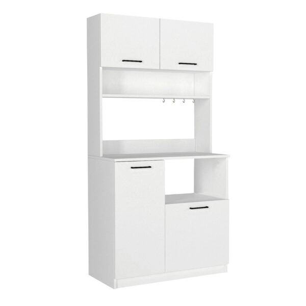 Έπιπλο κουζίνας Tuco 2 Megapap χρώμα λευκό 90x40x180εκ.