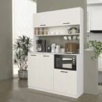 Έπιπλο κουζίνας Tuco 3 Megapap χρώμα λευκό 123,8x40x180εκ.