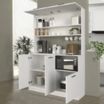 Έπιπλο κουζίνας Tuco 3 Megapap χρώμα λευκό 123,8x40x180εκ.