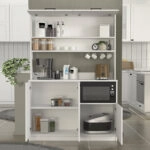 Έπιπλο κουζίνας Tuco 3 Megapap χρώμα λευκό 123,8x40x180εκ.