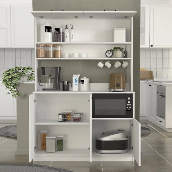 Έπιπλο κουζίνας Tuco 3 Megapap χρώμα λευκό 123,8x40x180εκ.