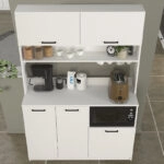 Έπιπλο κουζίνας Tuco 3 Megapap χρώμα λευκό 123,8x40x180εκ.