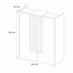 Γραφείο υποδοχής - reception Hola Megapap χρώμα sepet oak - ανθρακί 93,6x45,2x110,3εκ.
