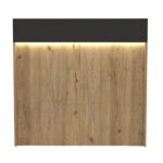 Γραφείο υποδοχής - reception Wilko Megapap με LED χρώμα sepet oak - ανθρακί 113,6x42x110εκ.