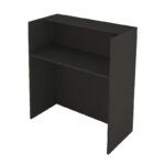 Γραφείο υποδοχής - reception Aloha Megapap με LED χρώμα ανθρακί - sepet oak 95,5x40x110,3εκ.