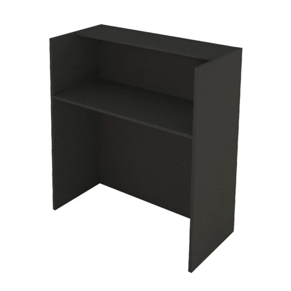 Γραφείο υποδοχής - reception Aloha Megapap με LED χρώμα ανθρακί - sepet oak 95,5x40x110,3εκ.