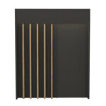 Γραφείο υποδοχής - reception Karibu Megapap με LED χρώμα ανθρακί - sepet oak 90x40x100εκ.
