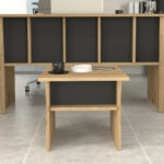 Τραπεζάκι σαλονιού - γραφείου Nika Megapap χρώμα sepet oak - ανθρακί 45x45x40εκ.