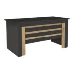 Γραφείο εργασίας Epito Megapap χρώμα ανθρακί - sepet oak 140x59,6x76,8εκ.