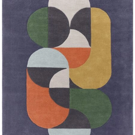 ΧΑΛΙ ASIATIC LONDON MATRIX 91 STATEMENT NAVY - 200cm x 300cm