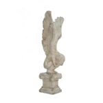 Artekko Statue Διακοσμητικό Γλυπτό από Μαγνήσιο σε Λευκή Πατίνα (30x32x95.5)cm