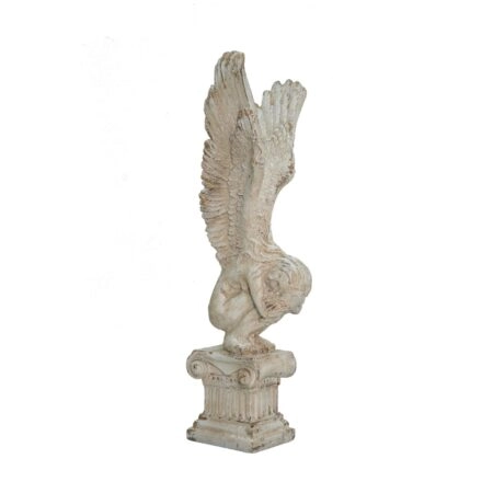 Artekko Statue Διακοσμητικό Γλυπτό από Μαγνήσιο σε Λευκή Πατίνα (30x32x95.5)cm