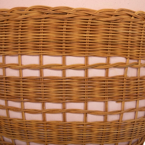 ΒΟΗΘΗΤΙΚΟ ΤΡΑΠΕΖΙ VILHENA HM18166 FIBER CEMENT ΡΟΖ-RATTAN ΦΥΣΙΚΟ Φ44.5x45Υεκ.