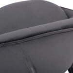 ΚΑΡΕΚΛΑ KELSEY ΑΠΟ ΒΕΛΟΥΔΟ ΓΚΡΙ ΜΕ ΜΑΥΡΑ ΠΟΔΙΑ HM8684.11 59x63x84 εκ.