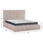ΚΡΕΒΑΤΙ ΔΙΠΛΟ ΜΕ ΣΤΡΩΜΑ & ΑΠΟΘ.ΧΩΡΟ REMO HM21167 ΜΠΕΖ ΜΠΟΥΚΛΕ--ΓΙΑ 160x200εκ