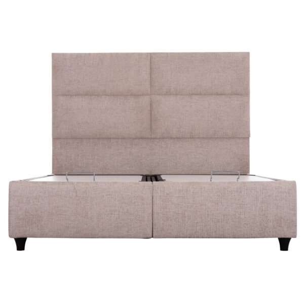 ΚΡΕΒΑΤΙ MILO ΜΕ ΑΠΟΘ.ΧΩΡΟ HM738.22 ΜΠΕΖ ΜΠΟΥΚΛΕ ΥΦΑΣΜΑ ΓΙΑ ΣΤΡΩΜΑ 140x200εκ