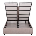 ΚΡΕΒΑΤΙ MILO ΜΕ ΑΠΟΘ.ΧΩΡΟ HM738.22 ΜΠΕΖ ΜΠΟΥΚΛΕ ΥΦΑΣΜΑ ΓΙΑ ΣΤΡΩΜΑ 140x200εκ