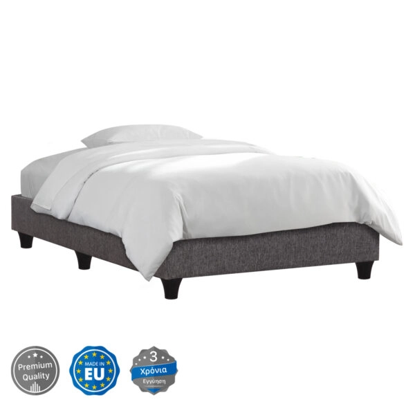 ΚΡΕΒΑΤΙ-ΥΠΟΣΤΡΩΜΑ SIGGY HM721.10 ΧΩΡΙΣ ΑΠΟΘ.ΧΩΡΟ--ΓΚΡΙ ΥΦΑΣΜΑ--ΓΙΑ 80Χ200εκ.