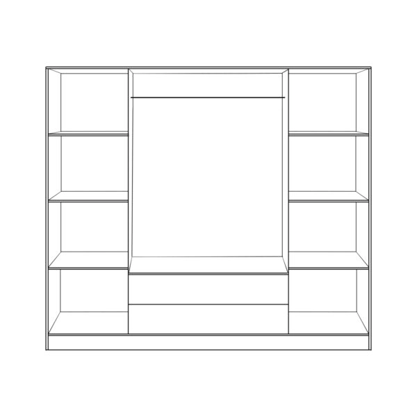 ΝΤΟΥΛΑΠΑ 4ΦΥΛΛΗ AZALEA ΜΕ 2 ΣΥΡΤΑΡΙΑ 200Χ56Χ180Υεκ. HM353.04 SONAMA-ΓΚΡΙ
