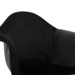 ΠΟΛΥΘΡΟΝΑ MIRTO HM8720.04 ΜΕ ΞΥΛΙΝΑ ΠΟΔΙΑ & ΒΕΛΟΥΔΟ ΜΑΥΡΟ 62x62x80Υ εκ.