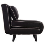 ΠΟΛΥΘΡΟΝΑ ΚΡΕΒΑΤΙ BRAXTON HM8425.03 ΜΑΥΡΟ ΥΦΑΣΜΑ 78x88x78Υεκ.
