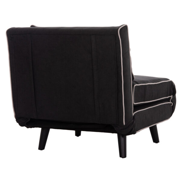 ΠΟΛΥΘΡΟΝΑ ΚΡΕΒΑΤΙ BRAXTON HM8425.03 ΜΑΥΡΟ ΥΦΑΣΜΑ 78x88x78Υεκ.