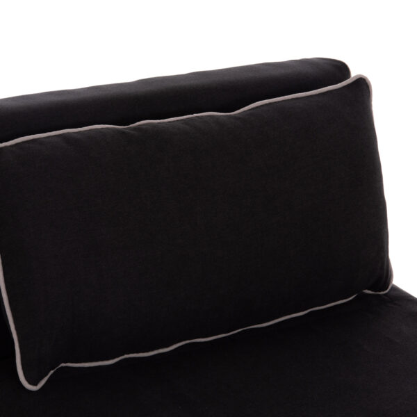 ΠΟΛΥΘΡΟΝΑ ΚΡΕΒΑΤΙ BRAXTON HM8425.03 ΜΑΥΡΟ ΥΦΑΣΜΑ 78x88x78Υεκ.