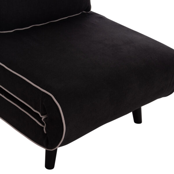 ΠΟΛΥΘΡΟΝΑ ΚΡΕΒΑΤΙ BRAXTON HM8425.03 ΜΑΥΡΟ ΥΦΑΣΜΑ 78x88x78Υεκ.