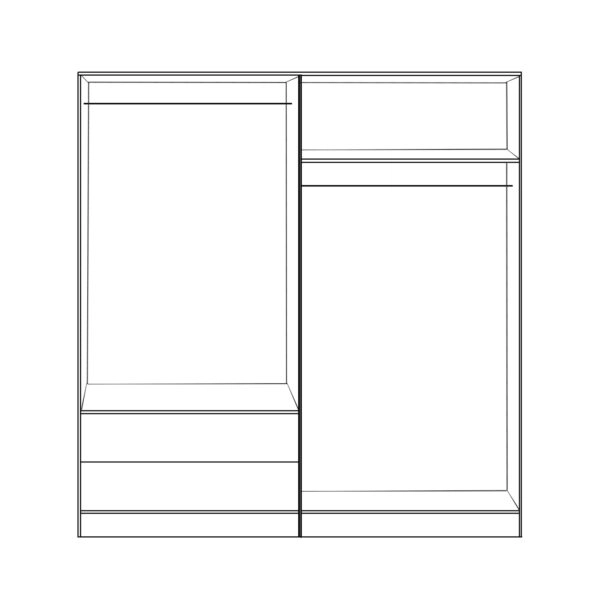 ΣΕΤ 2 ΤΜΧ ΝΤΟΥΛΑΠΑ 4ΦΥΛΛΗ ZEBRANO 160X42X181 HM11351.01
