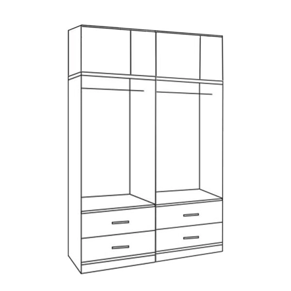 ΣΕΤ 2 ΤΜΧ ΝΤΟΥΛΑΠΑ 4ΦΥΛΛΗ ΜΕ ΠΑΤΑΡΙ ΚΑΙ 4 ΣΥΡΤΑΡΙΑ ZEBRANO 160X42X241 HM11352.01