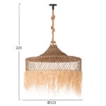 ΣΕΤ ΦΩΤΙΣΤΙΚΟ ΟΡΟΦΗΣ ΚΡΕΜΑΣΤΟ HM11918 ΣΧΟΙΝΙ ΚΑΙ ΙΝΕΣ ΦΟΙΝΙΚΑ-SEAGRASS Φ123Χ223Υεκ.