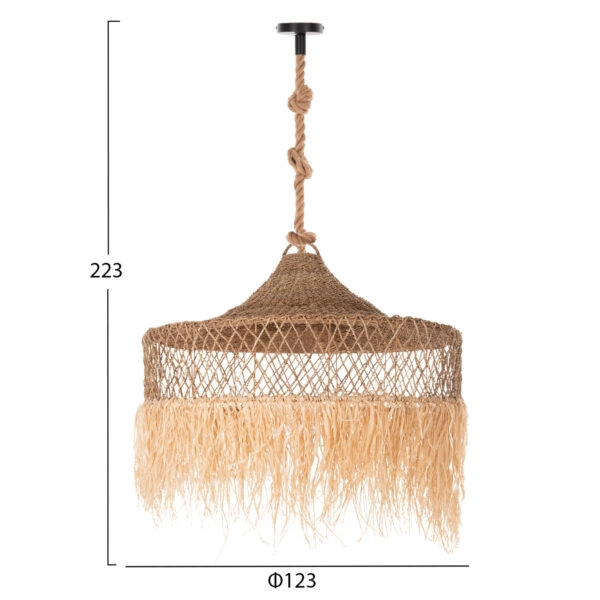 ΣΕΤ ΦΩΤΙΣΤΙΚΟ ΟΡΟΦΗΣ ΚΡΕΜΑΣΤΟ HM11918 ΣΧΟΙΝΙ ΚΑΙ ΙΝΕΣ ΦΟΙΝΙΚΑ-SEAGRASS Φ123Χ223Υεκ.