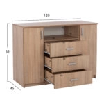 ΣΕΤ ΚΡΕΒΑΤΟΚΑΜΑΡΑΣ 5ΤΜΧ ADLER HM11758 ΜΕΛΑΜΙΝΗ SONAMA OAK-ΓΙΑ ΣΤΡΩΜΑ 160x200εκ