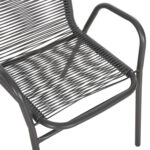 ΣΕΤ ΤΡΑΠΕΖΑΡΙΑΣ 5ΤΜΧ AVRIL HM21221 ΚΑΡΕΚΛΕΣ ΜΕΤΑΛΛΙΚΕΣ & ΤΡΑΠΕΖΙ 110x60 ΓΚΡΙ