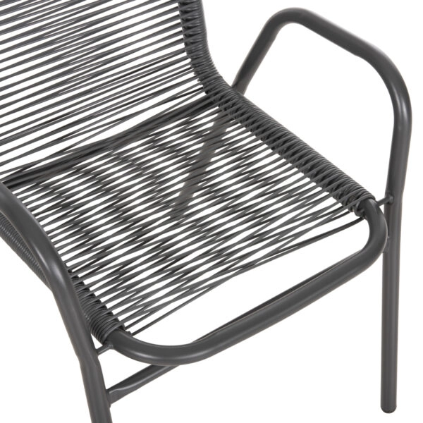 ΣΕΤ ΤΡΑΠΕΖΑΡΙΑΣ 5ΤΜΧ AVRIL HM21221 ΚΑΡΕΚΛΕΣ ΜΕΤΑΛΛΙΚΕΣ & ΤΡΑΠΕΖΙ 110x60 ΓΚΡΙ