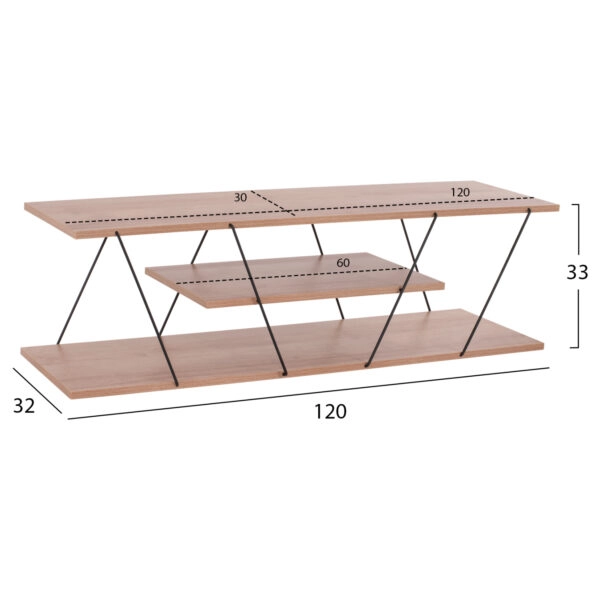 ΣΥΝΘΕΣΗ ΣΑΛΟΝΙΟΥ 2ΤΜΧ TARS HM11771.11 ΜΕΛΑΜΙΝΗ-ΜΕΤΑΛΛΟ ΦΥΣΙΚΟ OAK-ΜΑΥΡΟ