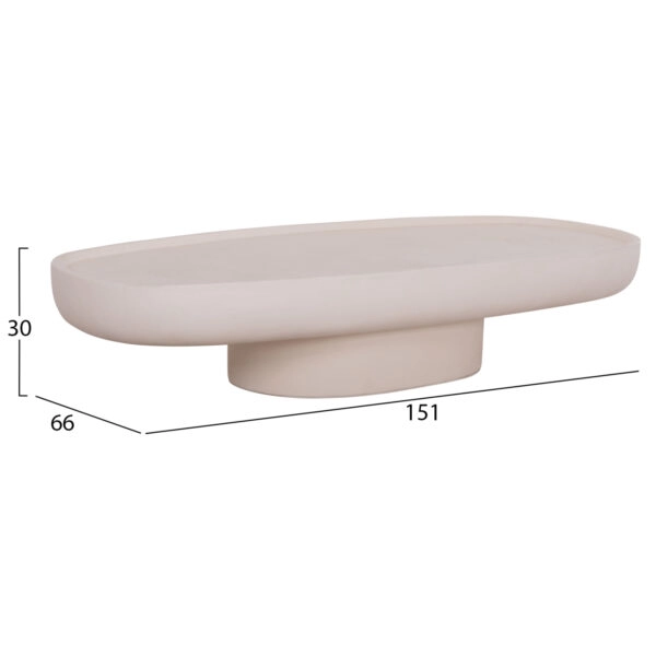 ΤΡΑΠΕΖΙ ΣΑΛΟΝΙΟΥ DESSY HM18153.02 FIBER CEMENT ΣΕ ΛΕΥΚΟ--151x66x30Υεκ.