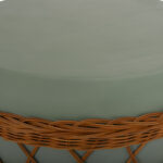 ΤΡΑΠΕΖΙ ΣΑΛΟΝΙΟΥ VILHENA HM18165 FIBER CEMENT ΠΡΑΣΙΝΟ-RATTAN ΦΥΣΙΚΟ Φ56x47Υεκ.